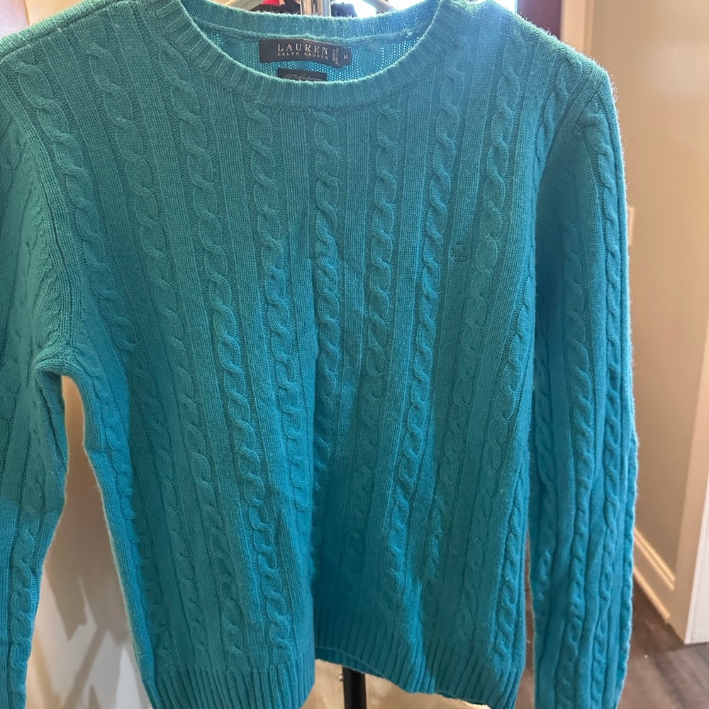 Lauren Ralph Lauren Turquoise Cashmere Sweater